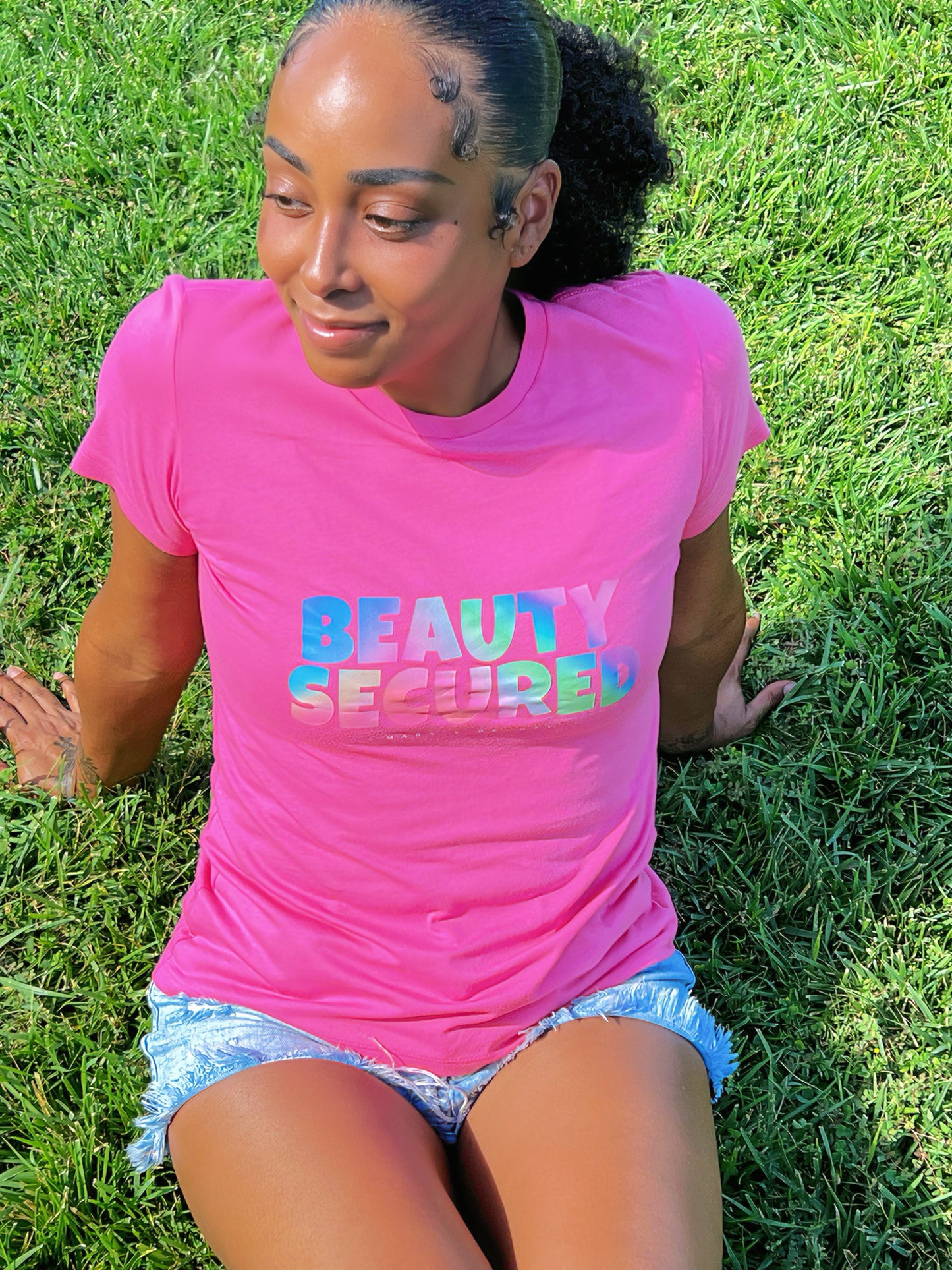 Hot Pink Beauty Secured T-shirt